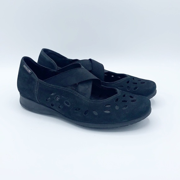 Mephisto Shoes Mephisto Loafer Women 7 Black Nubuck Suede Criss